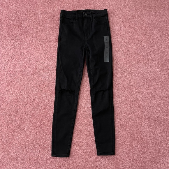 American Eagle Black High Waisted Skinny Jeans